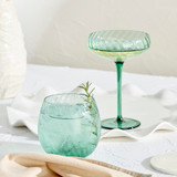 Della Forest Green Cocktail Coupe Glass Set of 4 [MUSLDELCCS25B]
