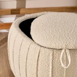 Valeria Boucle Storage Ottoman [MUSLVALSO26]