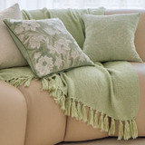 Bentley Matcha Green Throw in MatchaGreen by Habitat | 1 x Throw 127cm x 152cm - Pillow Talk