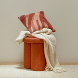 Ollie Rust Boucle Ottoman in Rust by MUSE | Pillow Talk