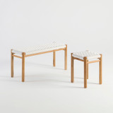 Camille Teak Woven Bench [MUSLCATWB26]