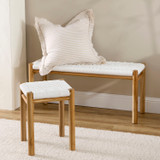Camille Teak Woven Bench [MUSLCATWB26]
