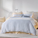 Lani Check Blue Quilt Cover Set [ESSBLANIQ25C]