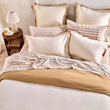 Solace Natural Contrast Quilt Cover Set [HABBSOLQCS26A]