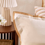 Solace Natural Contrast Quilt Cover Set [HABBSOLQCS26A]