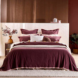 Solace Chocolate Contrast Quilt Cover Set [HABBSOLQCS26B]