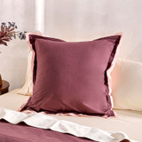 Solace Chocolate Contrast European Pillowcase in Chocolate by Habitat | European - Pillow Talk
