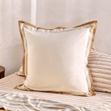 Solace Natural Contrast European Pillowcase in Natural by Habitat | European - Pillow Talk