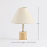 Cove Travertine Set of 2 Table Lamp [MUSLCOVTL26]