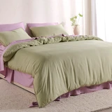 Bamboo Cotton Soft Fern Green Quilt Cover Set [HABBBAMBOOQC26D]