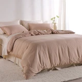 Bamboo Cotton Light Taupe Quilt Cover Set [HABBBAMBOOQC26B]