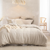 Washed Linen Stone Quilt Cover Set [MUSBEULINQCSB]