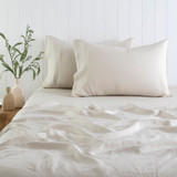 Washed Linen Stone Pillowcase Pair in Stone by MUSE | Pillow Talk
