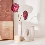 Summer Artificial Anthurium Stem in Red, Burgundy by MUSE | Pillow Talk