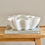 Aries 3D Printed Ceramic Bowl in White by MUSE | Pillow Talk