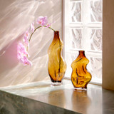 Gigi Wave Glass Vase in Brown by MUSE | Small, Large - Pillow Talk