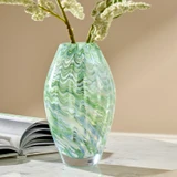Gaze Ripple Glass Vase in BlueGreen by MUSE | Pillow Talk