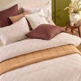 Maison Natural Check Quilt Cover Set [ESSBMAIQCS26B]