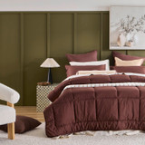 Snoozi Cube Chocolate Microfibre Comforter Set [ESSBSNOOZ22I]