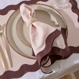 Maya Berry Brown Scalloped Napkin [MUSMASNAW23NADISB]