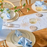 Lucas Embroidered Palm Table Runner [HABLLUCTRS26]