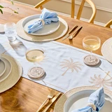 Lucas Embroidered Palm Table Runner [HABLLUCTRS26]