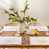 Shell Embroidered Cotton Placemat [HABLSHEPLS26]