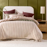 Hadley Reversible Chocolate Stripe Quilt Cover Set [HABBHADQCS26A]