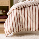 Hadley Reversible Chocolate Stripe Quilt Cover Set [HABBHADQCS26A]