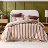 Hadley Reversible Chocolate Stripe Quilt Cover Set [HABBHADQCS26A]