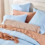 Alma Stripe Embroidered Bolster cushion [MUSLALMAS26]