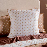 Posie Polka Dot Reversible European Pillowcase in Natural by Habitat | European - Pillow Talk