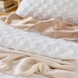 Check Mate White Textured Quilt Cover Set [ESSBCMQCS26B]
