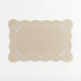 Callie Light Blue Bow Reversible Placemat [HABLCALPLS26B]