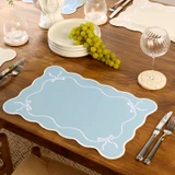 Callie Light Blue Bow Reversible Placemat [HABLCALPLS26B]