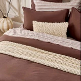 Australian Cotton Bitter Choc Quilt Cover Set [HABBWAUSCQ24E]