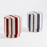 Juniper Stripe Ottoman [HABLJUNOT26]
