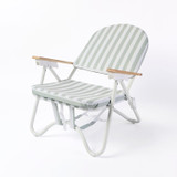 Cove Sage Stripe Printed Wooden Chair [SUNLCOVES26B]