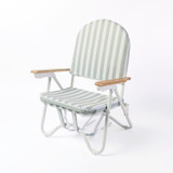 Cove Sage Stripe Printed Wooden Chair [SUNLCOVES26B]