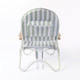 Cove Sage Stripe Printed Wooden Chair [SUNLCOVES26B]
