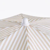 Alto Natural Stripe Scalloped Fringed Umbrella [SUNLALTOST26C]