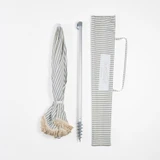 Alto Sage Stripe Scalloped Fringed Umbrella [SUNLALTOST26B]