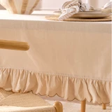 Elle Cotton Linen Ruffle Table Cloth [MUSLELLTCS26]