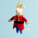 Nutcracker Prince Felt Mouse Christmas Hanging Decoration [CHRHNNUTHS26A]