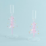 Pink Peppermint Christmas Tree Candle Holder 2pk [CHRHPPEPCS26]