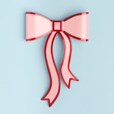 Jolly Metal Pink/Red Christmas Bow [CHRCJOLBS25A]