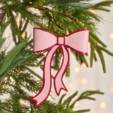 Jolly Metal Pink/Red Christmas Bow [CHRCJOLBS25A]