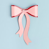 Jolly Metal Pink/Red Christmas Bow [CHRCJOLBS25A]