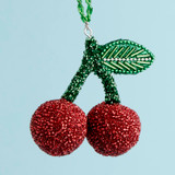Beaded Summer Fruits Cherry Christmas Hanging Decoration [CHRHSUMH26C]