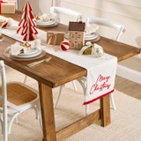Script Embroidered Christmas Table Runner [CHRLSCRTRS26]